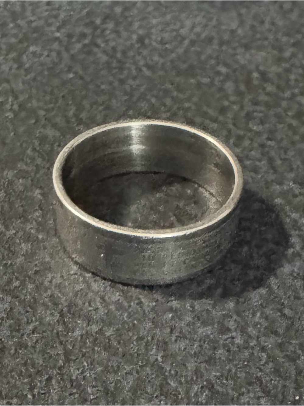 Men's stainless steel Band Ring - Gray lords prayer in spanish